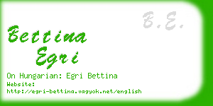 bettina egri business card